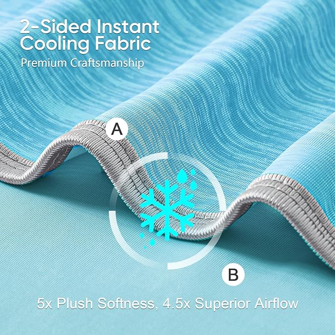 KMUSET Cooling Blanket Throw, Double Sided Summer Cooling Blankets - Image 3