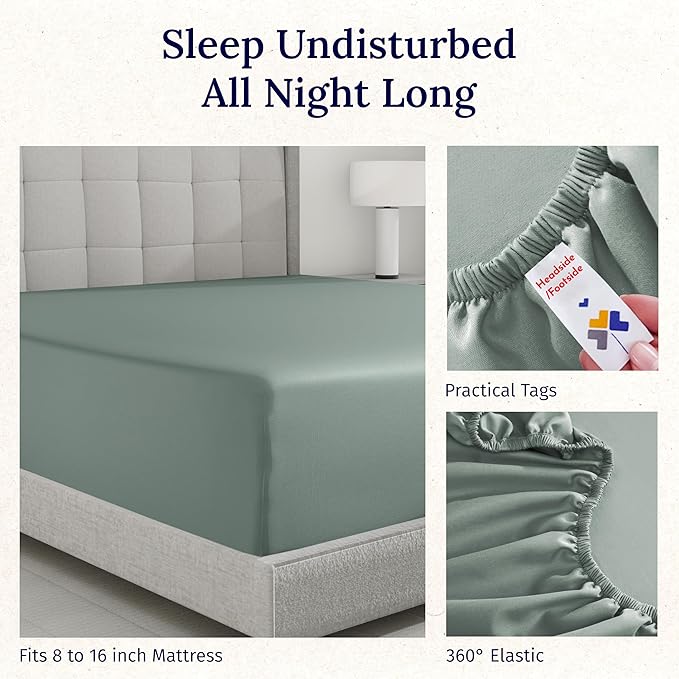 California Design Den King Fitted Sheet Only - Image 7