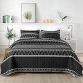 Andency Black Oversized Super King Plus Quilt Set, 3 Pieces Boho Lightweight by Andency