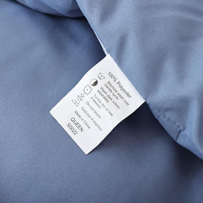 ROSGONIA Oversized King Comforter Slate Blue - Image 8