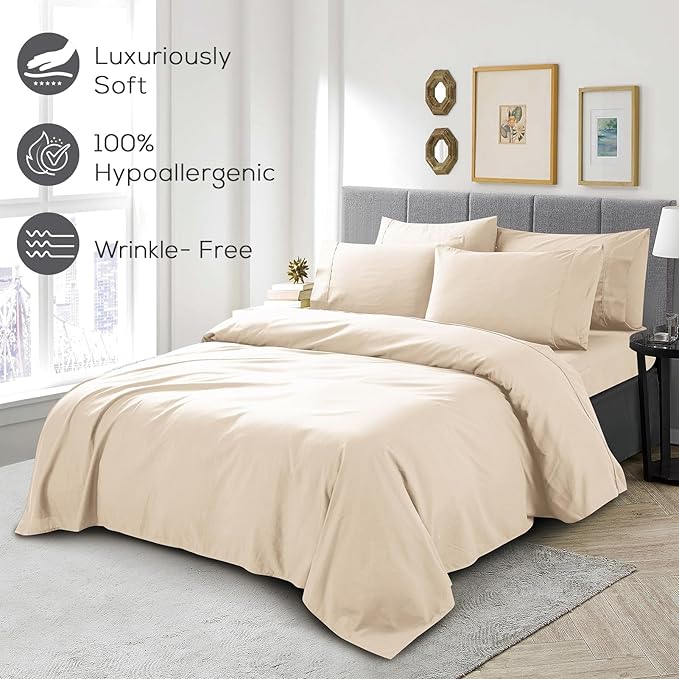 Mueller UltraTemp 6 PC Queen Sheet Set - Image 5