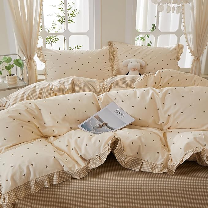 mixinni Floral Duvet Cover Set King Size – 100% Cotton 3-Piece Bedding Set - Image 4