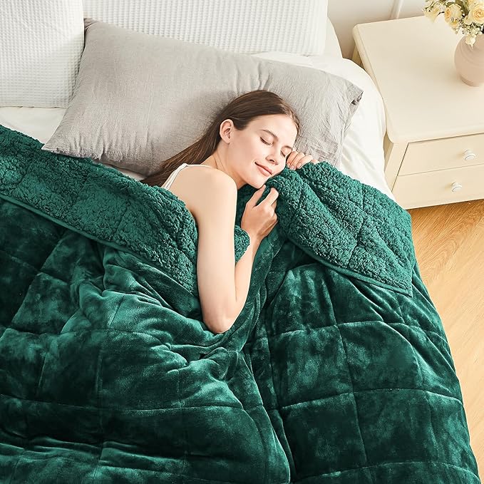 Cottonblue Sherpa Fleece Weighted Blanket 15lbs by Cottonblue