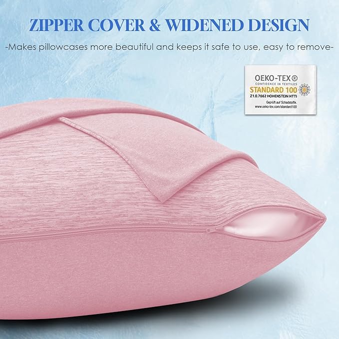 CHOSHOME Cooling Pillow Cases Zipper Pillow Covers Q-Max > 0.45 Zippered - Image 5