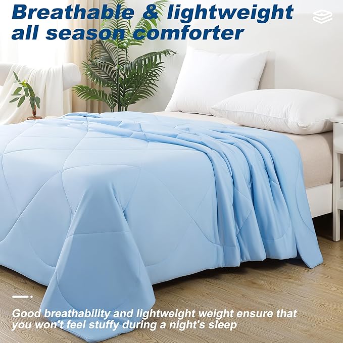 Cooling Comforter Twin Size, Double-Sided Cold Tech Fabric Quilted Bed - Image 8