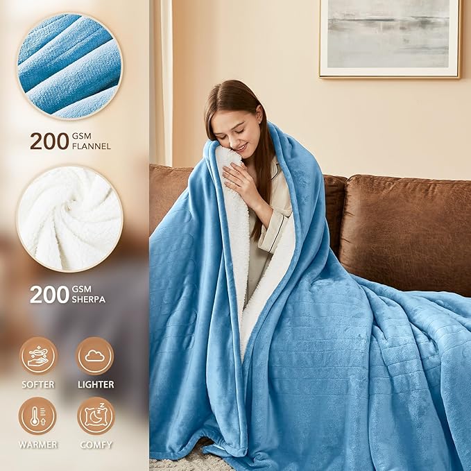 Homemate Electric Heated Blanket Full Size - Image 2