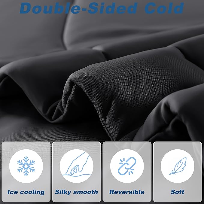 Cooling Comforter Twin Size, Double-Sided Cold Tech Fabric Quilted Bed - Image 3