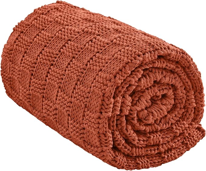 Knitted Weighted Blanket Adult, No Beads Heavy Blanket 70” x 90'' 20lbs by Unknown