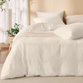 Ivory White Twin Duvet Cover, 100% Sandwashed Cotton Soft Twin Size Duvet Cover by Unknown