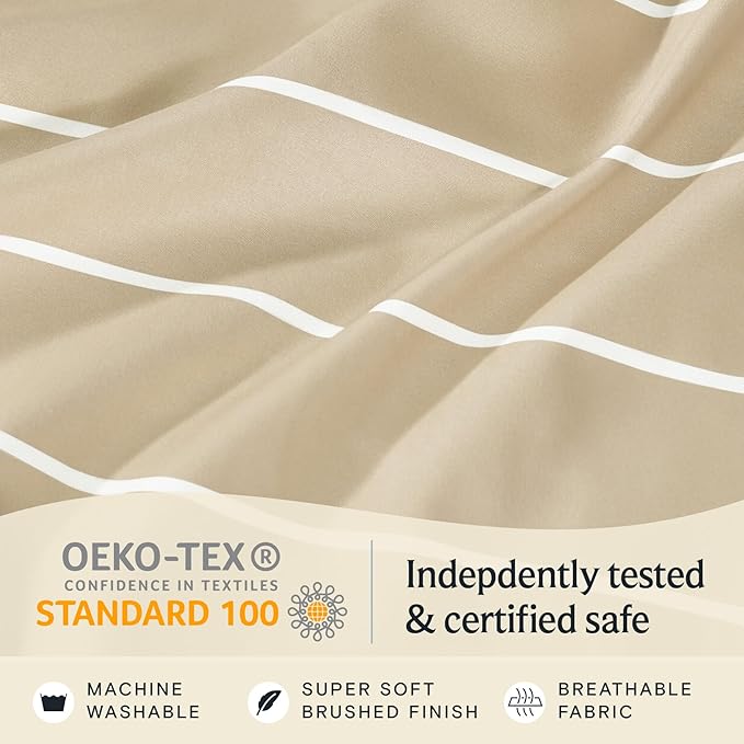 LuxClub 4 PC King Size Sheet Set, Breathable Luxury Bed Sheets, Deep Pockets - Image 6