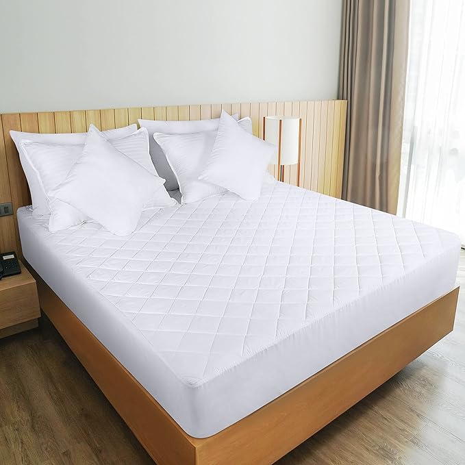 Utopia Bedding Quilted Fitted Mattress Pad, King Size, Elastic Fitted Mattress - Image 7