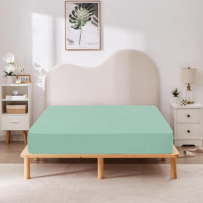 HBHLFZ Twin XL Fitted Sheet Only, Soft Breathable Bottom Sheet - Image 6