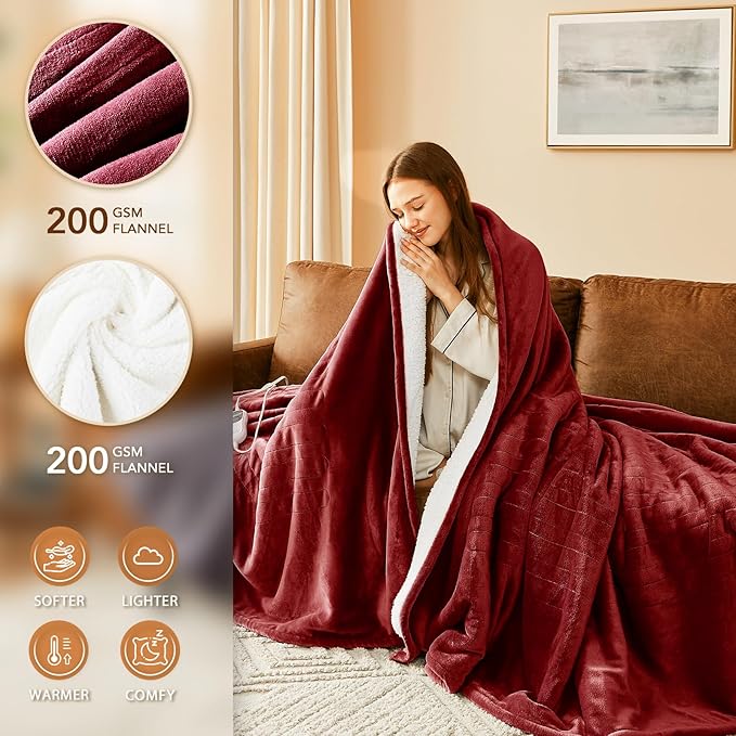 Homemate Electric Heated Blanket Full - Image 3