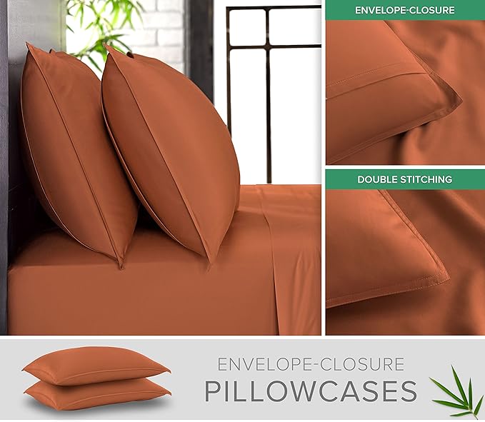 Pure Bamboo Queen Sheets, Genuine 100% Organic Viscose Derived from Bamboo Bed - Image 3