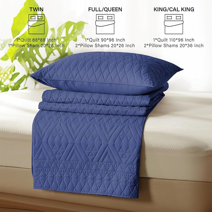 akkialla Full/Queen Size Quilt Bedding Set, Modern Style Geoetric Pattern - Image 6