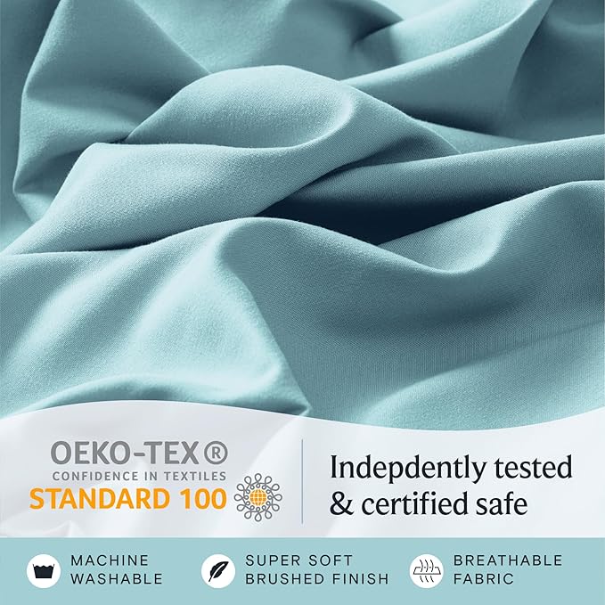 LuxClub 3 PC Sheet Bed Sheets Deep Pockets 18" Eco Friendly Wrinkle - Image 7