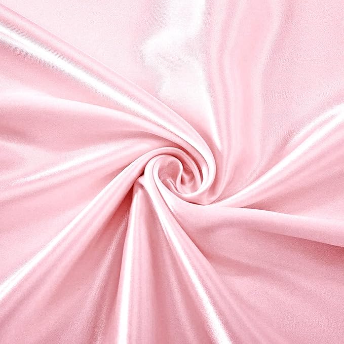 Homiest Blush Pink Satin Fitted Sheet King Size, Deep Pocket, Luxury & Ultra - Image 5