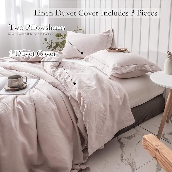 Simple&Opulence 100% Washed Linen Duvet Cover - Image 5