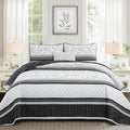 Quilt Set Queen Size, 3 Piece Soft Lightweight Microfiber Quilt Bedding Set by HOME