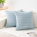 Aegero Pack of 2 Corduroy Decorative Throw Pillow Covers 20x20 Inch Soft by Unknown