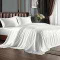 BEDELITE California King Sheets Set, Luxury Soft White Satin Sheets by BEDELITE