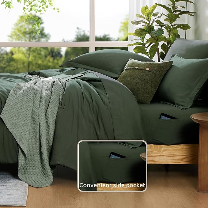 WRENSONGE King Comforter Set, 7 Pieces Deep Forest Soft Bed in a Bag King - Image 6