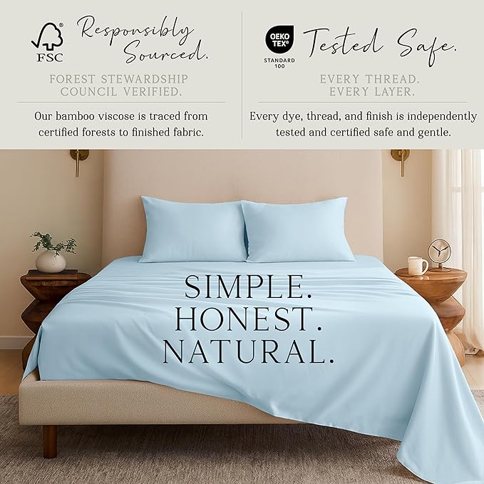 Karissa Mae Cooling Bamboo Viscose Standard Size Pillowcase Set | 100% - Image 4