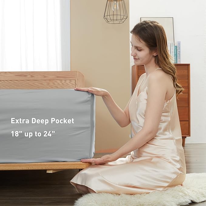 Sunflower Queen Fitted Sheet, 1-Piece Extra Deep Pocket Fitted Bottom Sheet 22" - Image 3