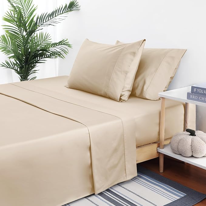 Flat Sheet Only 2 Pack, Queen Size 400 Thread Count 100% Egyptian Cotton Flat - Image 6