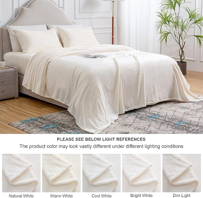 BEDELITE Flannel Sheets Full Size White - Image 8