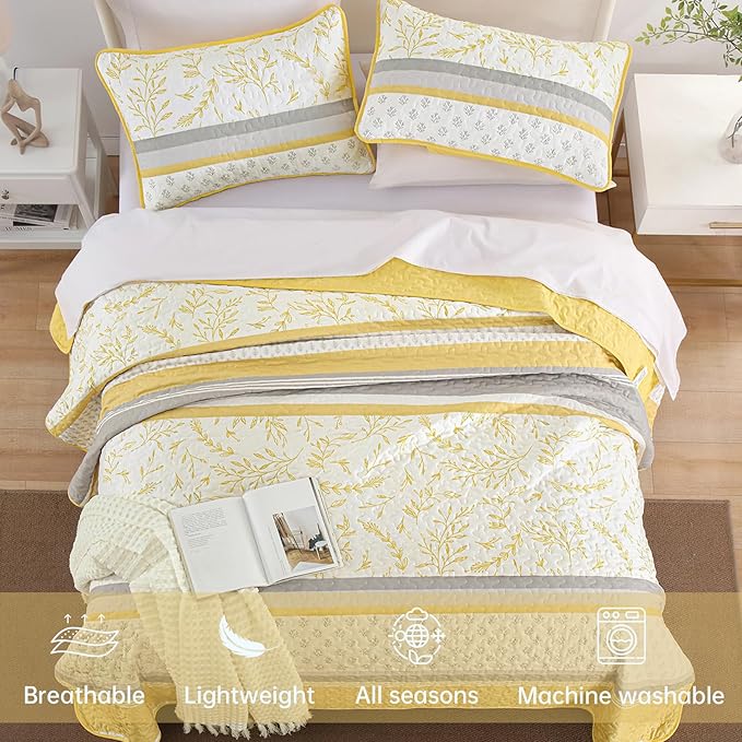 DJY Striped Quilt Set Queen Size - Image 4
