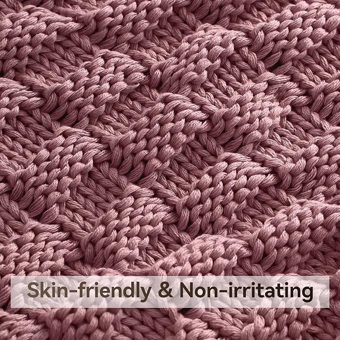 Knitted Weighted Blanket for Adults, Breathable Chunky Knit, Cooling for Hot - Image 4