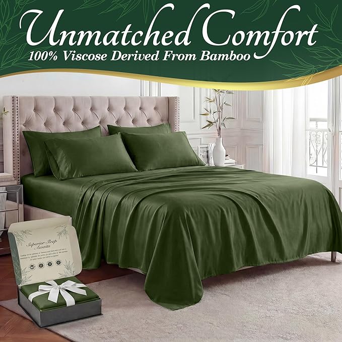 DECOLURE 100% Viscose Derived from Bamboo Sheets California King Size - Image 2