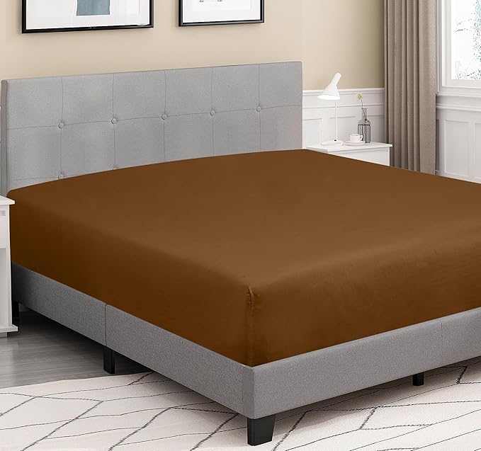 ROYALE LINENS 300 Thread Count 100% Long Staple Combed Cotton Fitted Sheet Full - Image 4