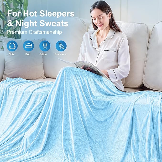KMUSET Cooling Blanket Twin XL, Double Sided Summer Cooling Blankets - Image 8