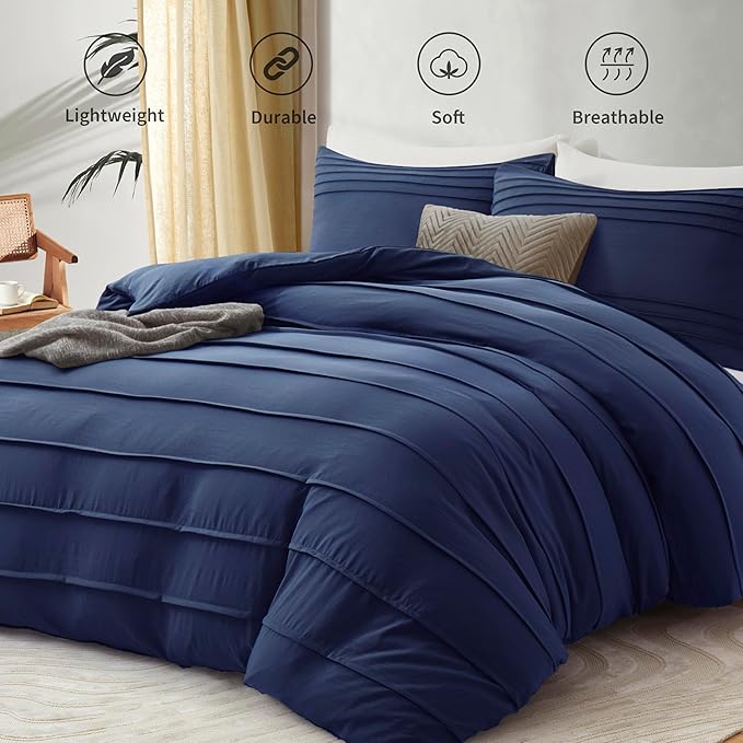 Oli Anderson Navy Blue Duvet Cover King Size - Image 2