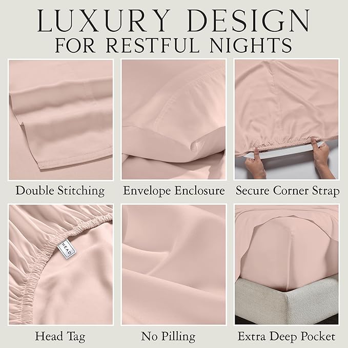 Karissa Mae Cooling Bamboo Viscose Standard Size Pillowcase Set | 100% - Image 3