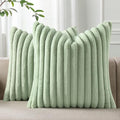 Pallene Faux Fur Plush Throw Pillow Covers 26x26 Set of 2, Luxury Soft Fluffy by PALLENE
