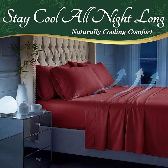 DECOLURE 100% Viscose Derived from Bamboo Sheets Twin Size - Image 3