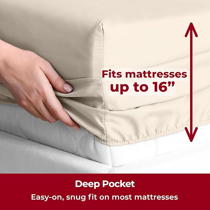 Mellanni Split King Sheets Set - Image 5