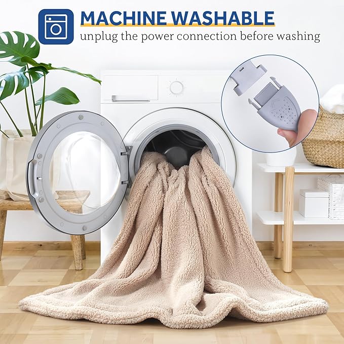 Sealy Electric Blanket Heated Throw 50"x60" Soft Double Sherpa Super Cozy - Image 6