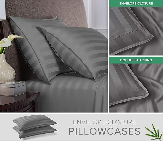 Pure Bamboo Queen Sheets, Genuine 100% Organic Viscose Derived from Bamboo Bed - Image 3