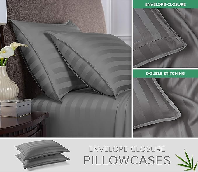 Pure Bamboo Twin Sheets, Genuine 100% Organic Viscose Derived from Bamboo Bed - Image 3