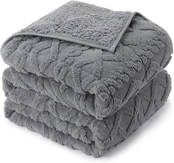 Weighted Blanket for Adults Twin Size 15 lbs, Dual Sided Soft Fuzzy Jacquard by Home