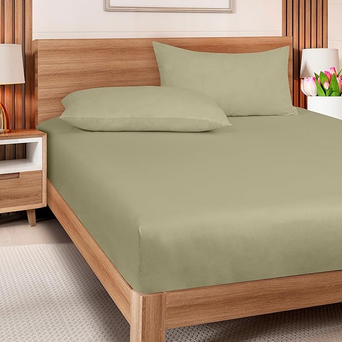 ROYALE LINENS 300 Thread Count 100% Long Staple Combed Cotton Fitted Sheet Twin - Image 8