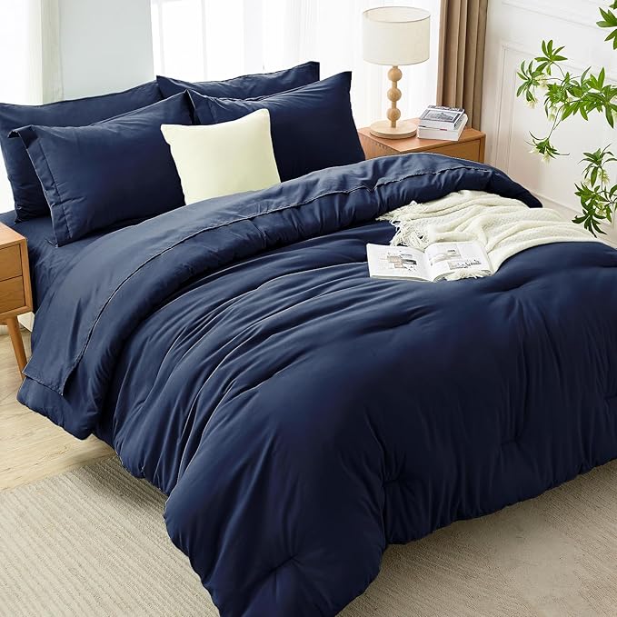 MUXHOMO 7 Pieces Full Comforter Set, Soft Bed in a Bag Full Size, All Season - Image 7