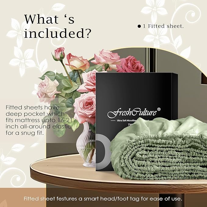 FreshCulture Queen Fitted Sheet Only – Premium Hotel-Quality Fitted Sheet - Image 5