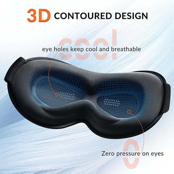 See-Through Sleep Mask with Removable Blackout Strip, Peek-a-Boo Window - Image 5