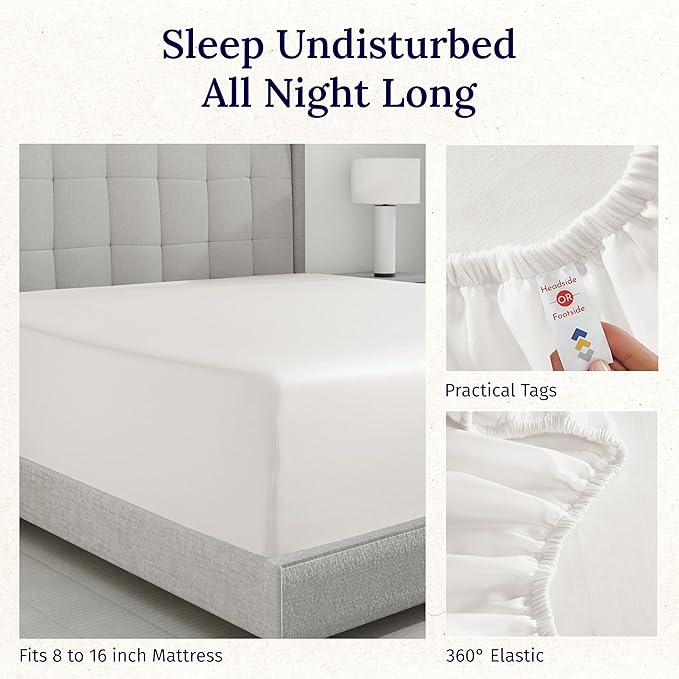 Luxuriously Soft 100% Cotton Fitted Sheet Queen Only - Image 6