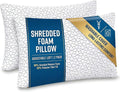 Meoflaw Adjustable Memory Foam Pillows: 2 Pack King Size Shredded Foam Bed by Meoflaw